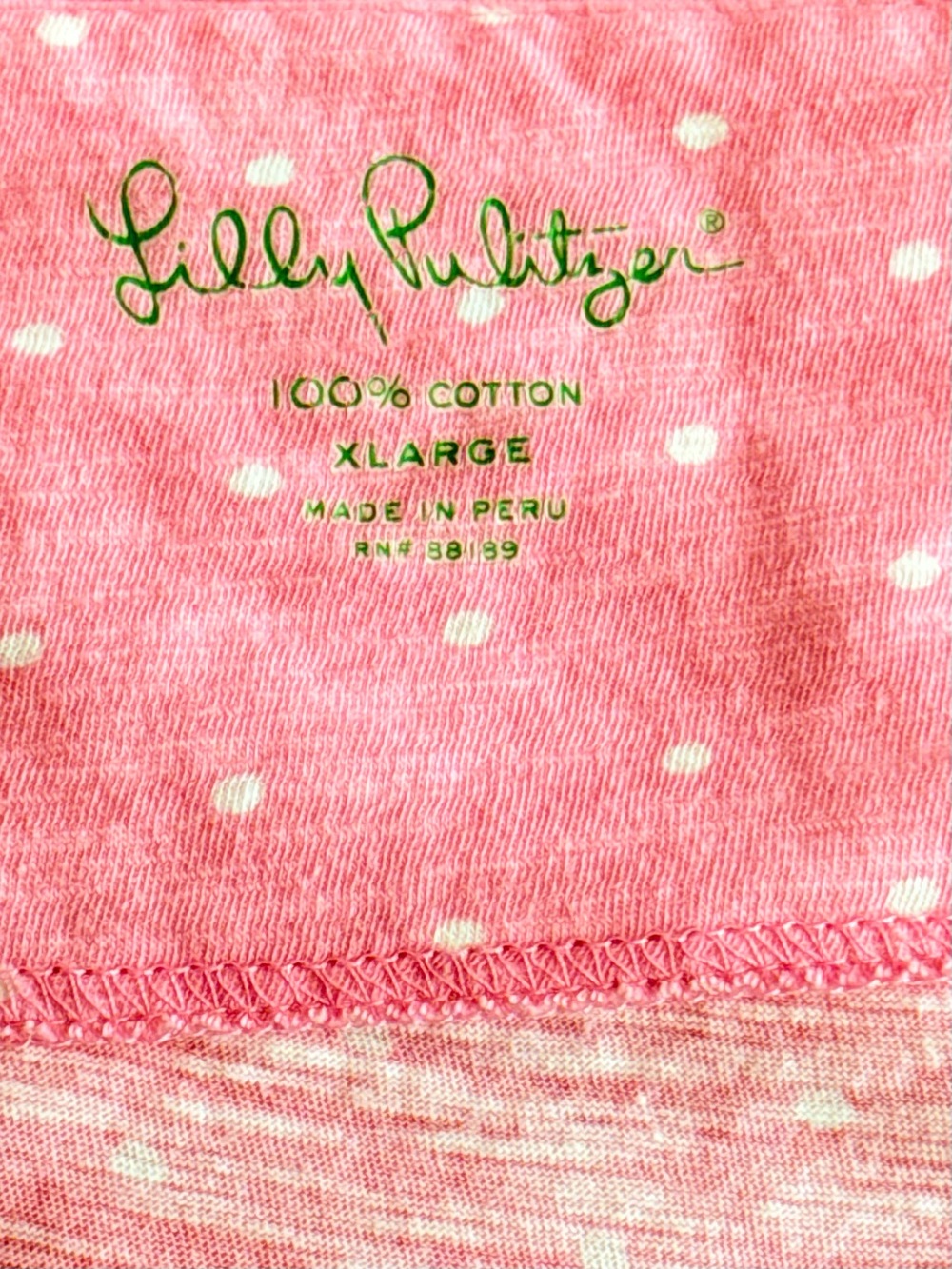 Lilly Pulitzer Boat Neck Cassie Dress Pink Polka Dot Cotton XL - Picture 7 of 11